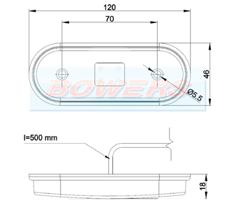 Oval LED Marker Lamp FT-020 Schematic